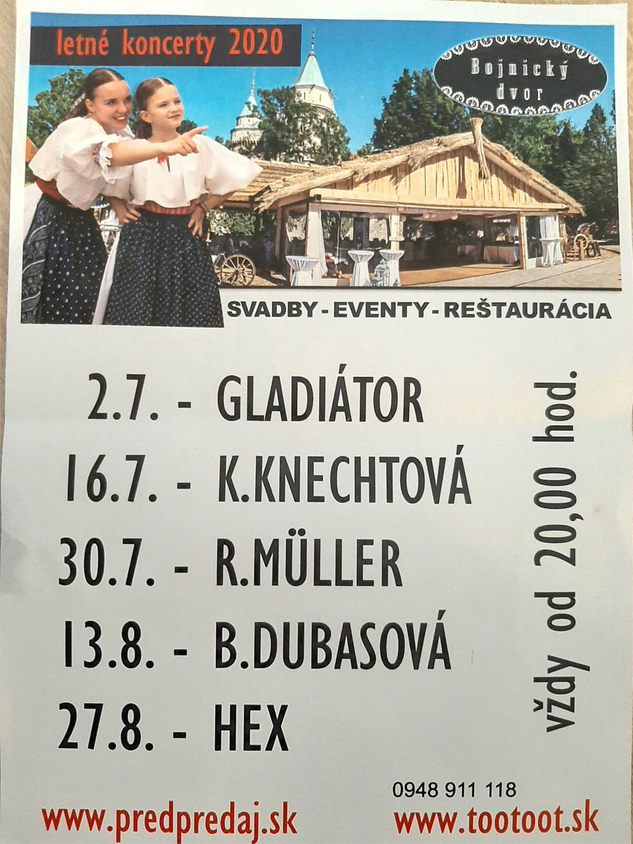 Letné koncerty Bojnický dvor