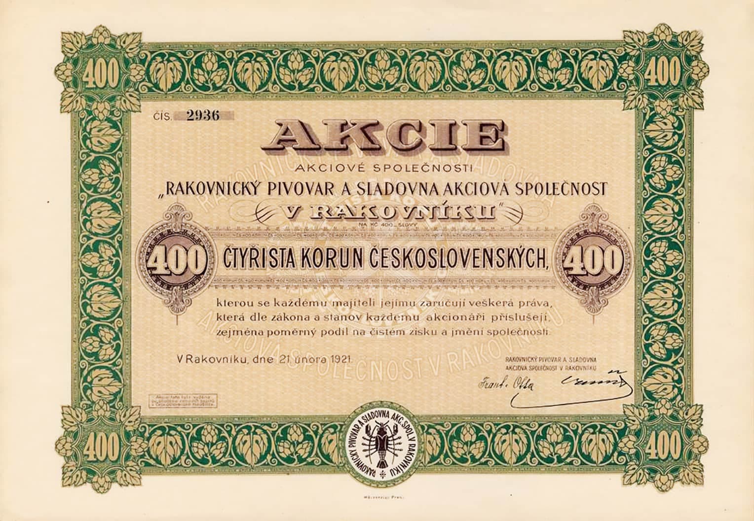 Akcia Rakovnického pivovaru a sladovne