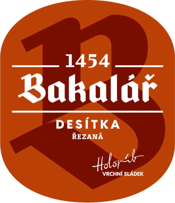 Etiketa piva Bakalář Desiatka Rezaná