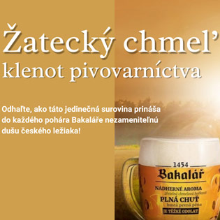 Pivo Bakalář - Žatecký chmeľ