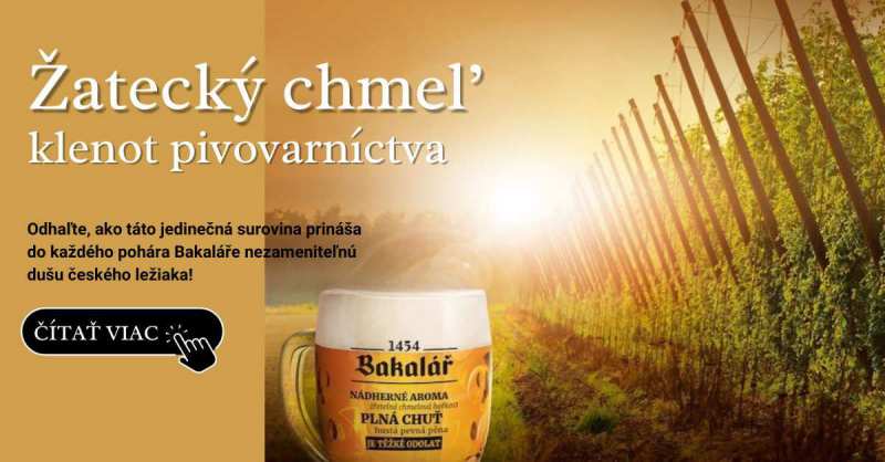 Pivo Bakalář - Žatecký chmeľ